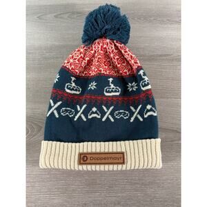 Doppelmayr Ski Lift Knit Pom Beanie Hat by Locale Colorado Recycled Yarn